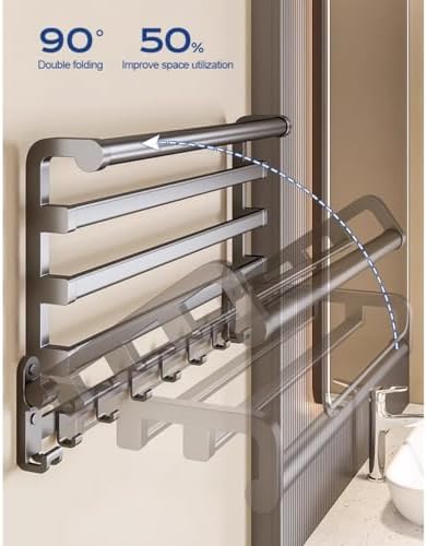 Space-Aluminum Towel Rack Bathroom Towel Bar Holder