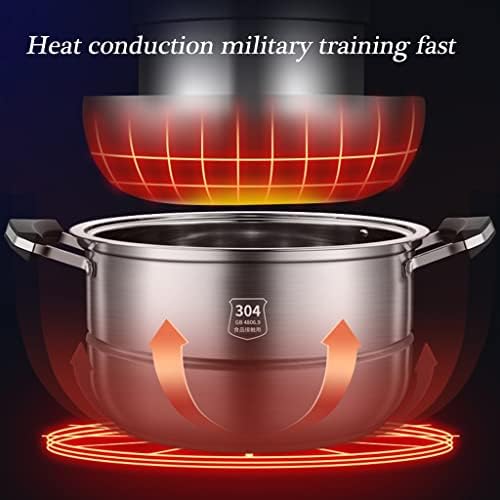 GLJAN 3-Tier Silver Steamer Cooker