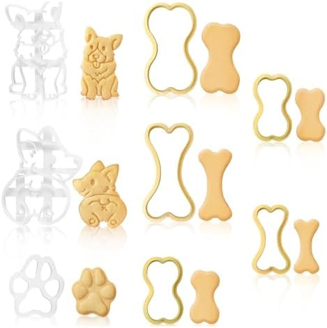 8-Piece Dog-Shaped Cookie Molds Set