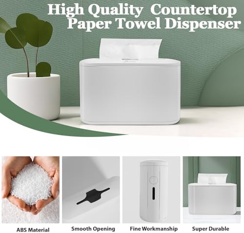 Histely Paper Towel Dispenser with Refill Reminder - White