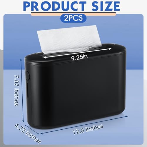 2-Piece Black Paper Towel Dispenser