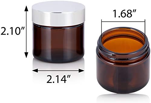 JUVITUS 6-Piece Amber Glass Jar Set