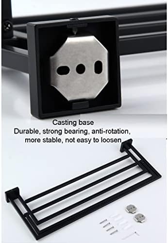 Annbkar Stainless Steel Towel Rack for Bathroom - Wall-Mounted Double Matte Black