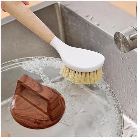 Kitchen Cleaning Brush with Natural Wooden Handle