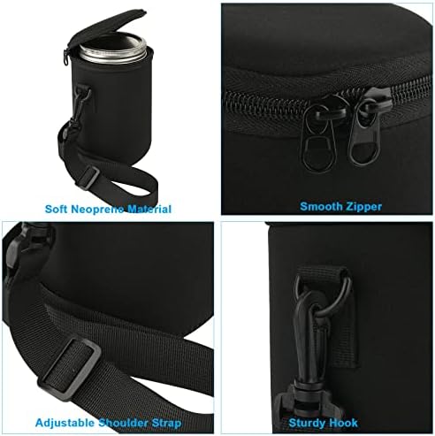 Cosmos Insulated Mason Jar Holder Sleeve with Adjustable Strap and Zipper
