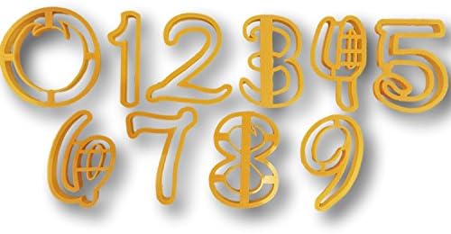 Number Zero to Nine Set with Comic Font Cookie Cutters 10 Essential Pieces