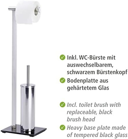 Stainless Steel Toilet Brush with Tissue Holder