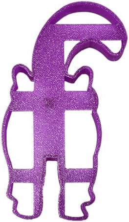 3D Cat Butt Cookie Cutter in Purple