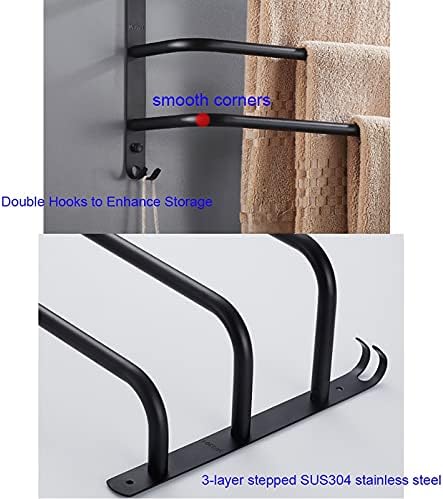 Premium Stainless Steel Bathroom Towel Rack 40CM