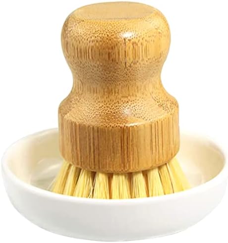 Natural Wooden Pot Brush - Eco-Friendly Kitchen Tool for Easy Cleaning