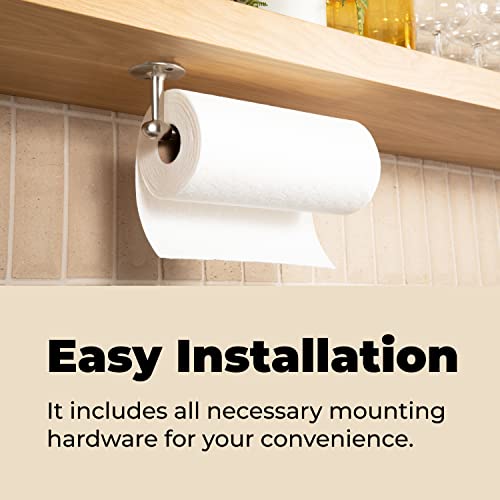 Wall-Mounted Metal Paper Towel Holder - Satin Nickel