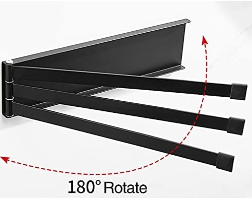 Black Iron Towel Rail Wall Mounted