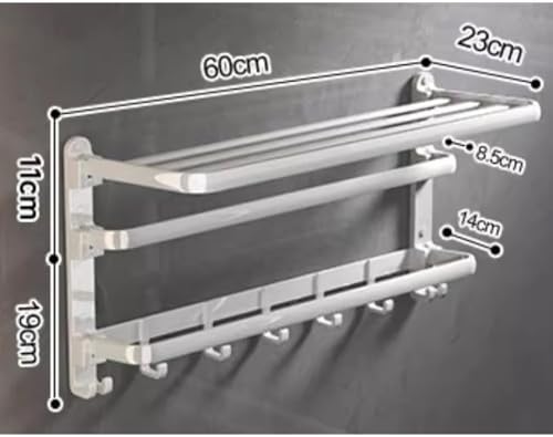 Three Layer Foldable Towel Shelf Wall Mounted