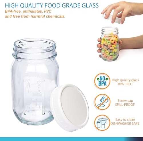 12 oz Glass Jars Set