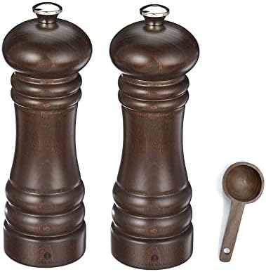 Zassenhaus Berlin Dark Stained Wood Salt Pepper Mill 71-Inch - Professional Refillable Grinder