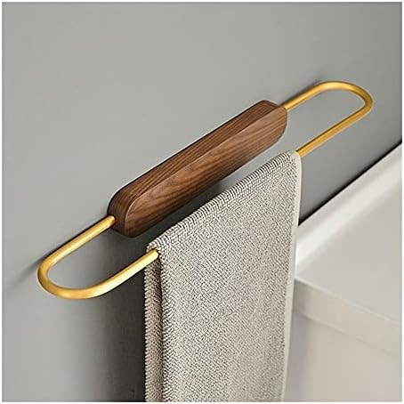 BOCbco Wood brushes gold towel rail
