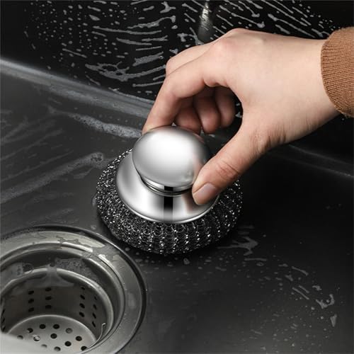 EPIPHQNY Steel Wool Scrubber Set for Cast Iron Grills