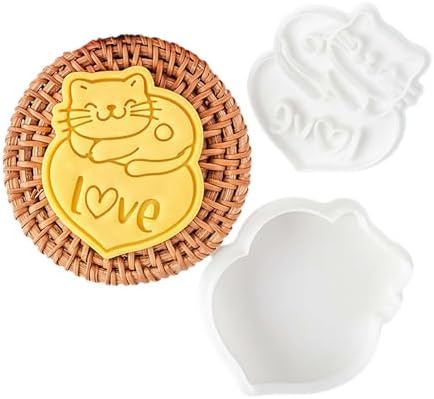 3D Cute Cat Cookie Stamps for Baking