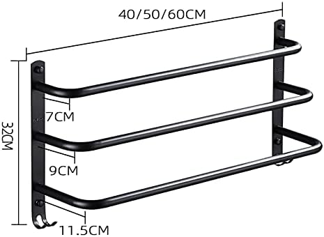 Premium Stainless Steel Bathroom Towel Rack 40CM