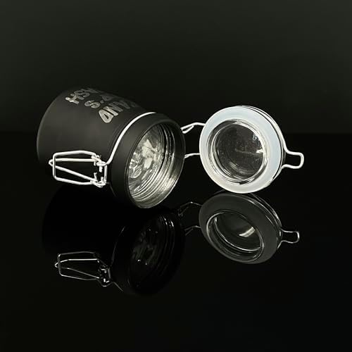 375 Inch Tall Glass Jar with Clamping Lid