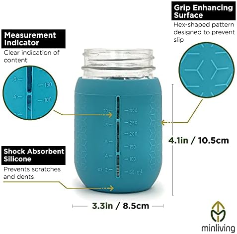 Grip-safe silicone covers for regular mouth 16oz jars