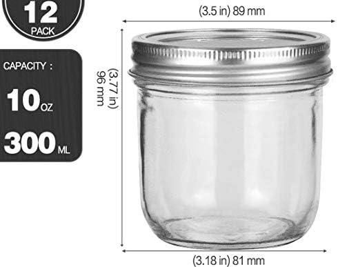 Elegant 12-Piece Mason Jars