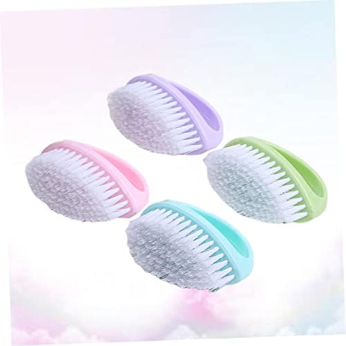 Didiseaon 4pcs Bristle Laundry Scrubbing Brushes Set Anti-Slip Cleaning Tools