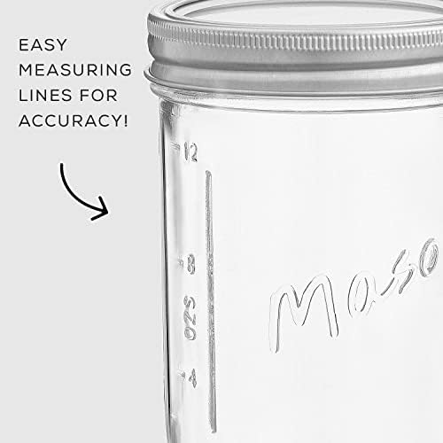 Stylish 6-Pack Canning Jars with Labels lids and Bands