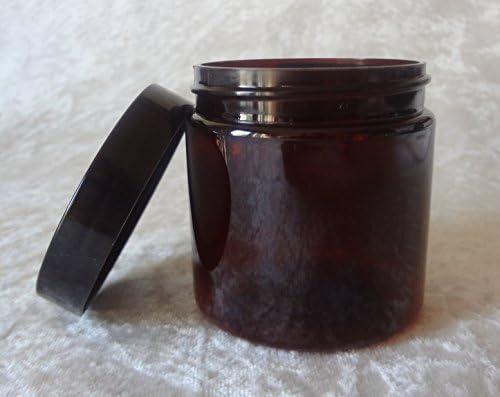 Nakpunar 4oz 6 pack Amber Brown Plastic Jars Set