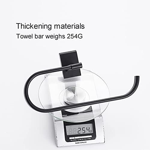 Premium Aluminum Alloy Bathroom Towel Holder Black Durable and Easy to Clean