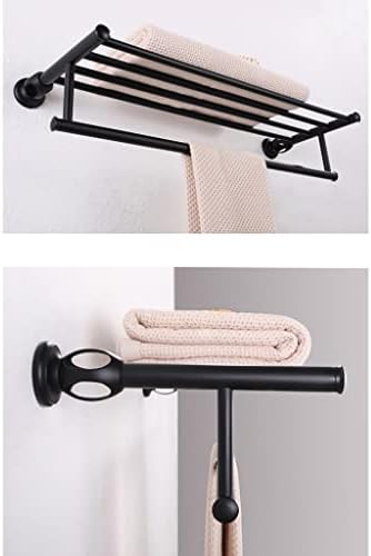 Sturdy Matte Black Bathroom Towel Holder