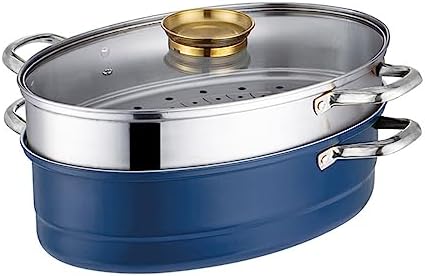 Oval Stainless Steel Steamer Pot Set
