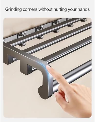 Space-Aluminum Towel Rack Bathroom Towel Bar Holder