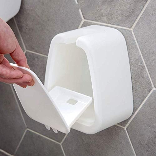 Wall-Mounted Toilet Brush Holder Long-Handle Durable Stylish for Home Bathroom