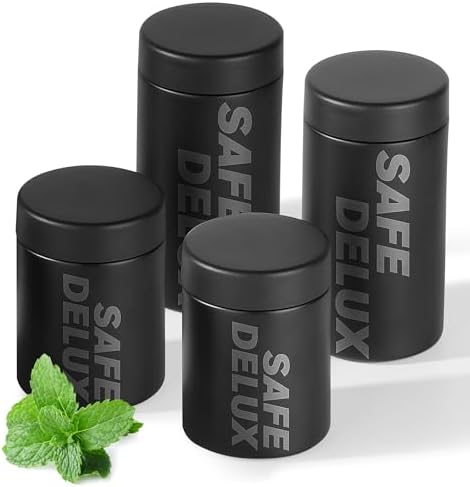 SafeDelux Airtight Glass Jar with Clear Window for Spices Coffee More