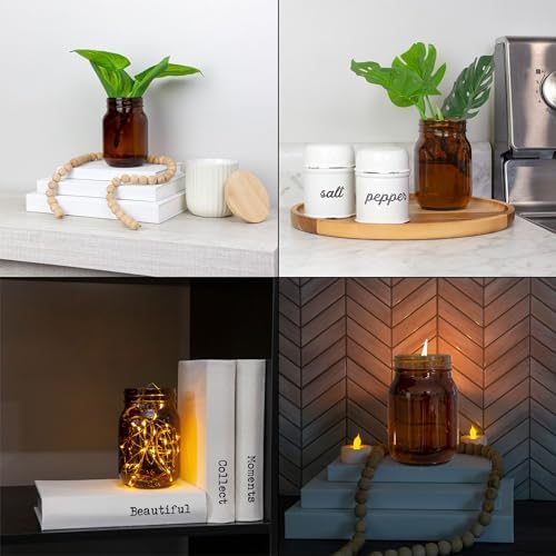 Amber 6-Pack Mason Pint Jars