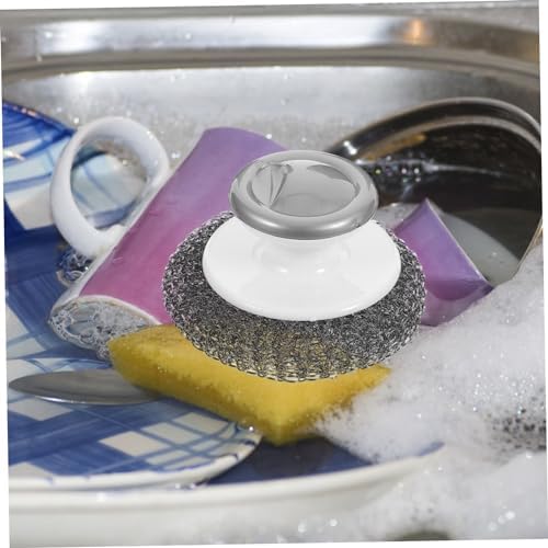 IMIKEYA 5pcs Stainless Steel Cleaning Ball Eraser Mop Skirting Board Cleaner