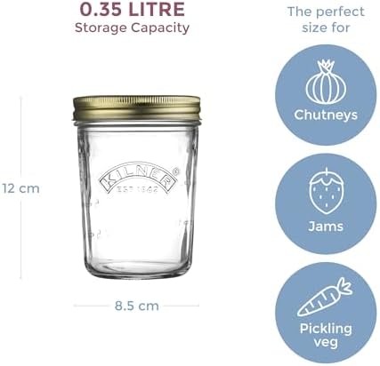 Kilner 035 Litre Wide Mouth Preserve Jar with Sealed lid