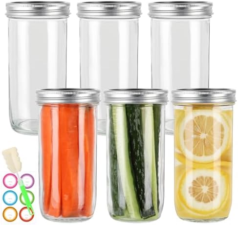 24 oz Mason Jars with Airtight Seals