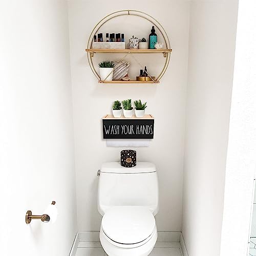 CHONIC - Rustic Farmhouse Paper Towel Dispenser with Lid - Multifold Design - Premium Wood Construction