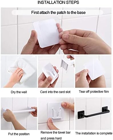 Self-Adhesive Towel Holder Black and White 305Cm