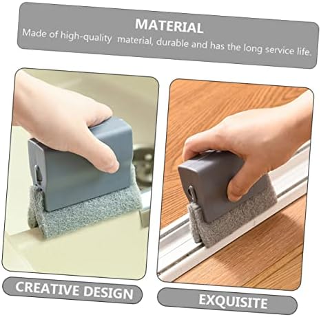 SKISUNO Window Groove Cleaning Brush Set 3pcs Grey Brush