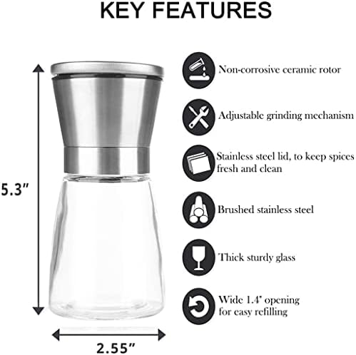 Stainless Steel Salt and Pepper Mill Grinder Kitchen Essential