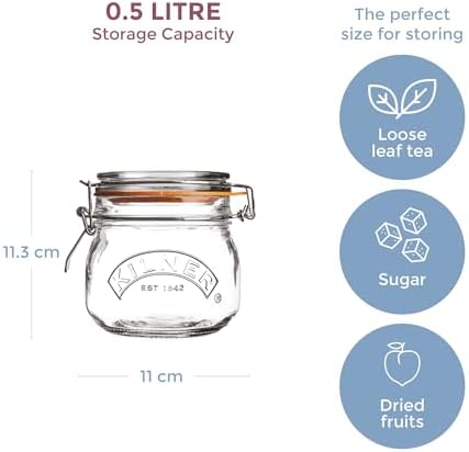 Kilner Round Glass Jar with Swing Top Closure