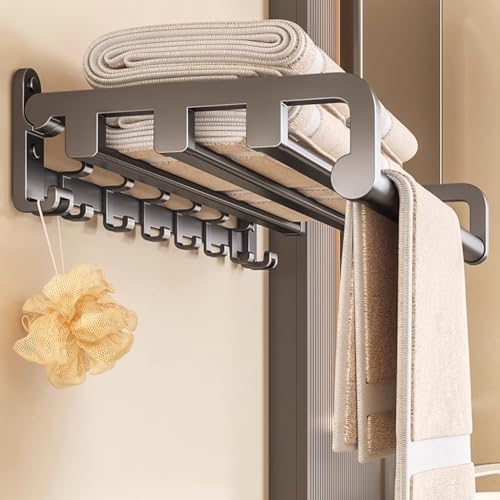 Space-Aluminum Towel Rack Bathroom Towel Bar Holder