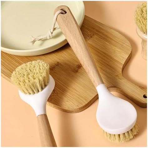 Kitchen Cleaning Brush with Natural Wooden Handle