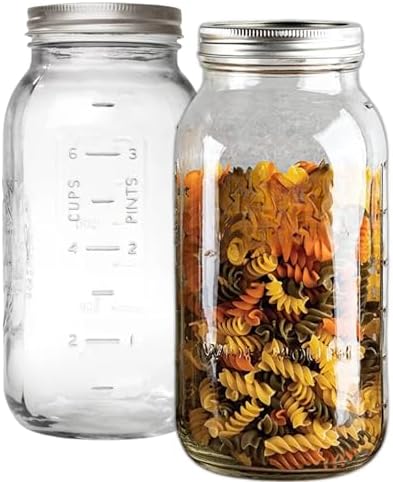 Rustic 64 oz Mason Jar 2 Pack