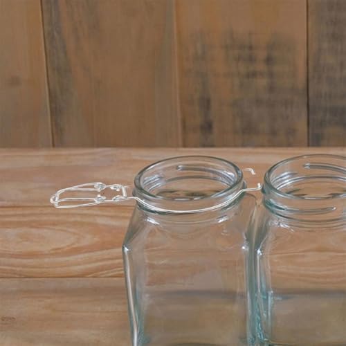 Hemoton 12 Pcs Stainless Steel Glass Canning Jar Accessories Wire Clamp 1