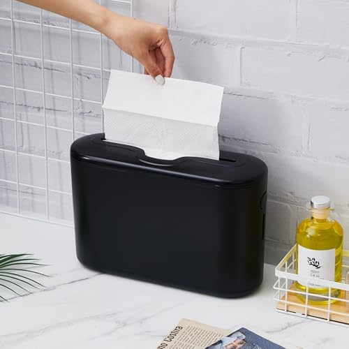 2-Piece Black Paper Towel Dispenser