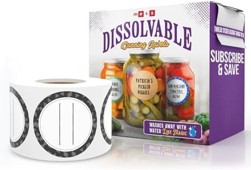 Mess Dissolvable Labels for Mason Jars 2 Black